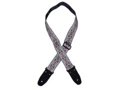 Colonial Leather Jacquard Guitar Strap Beige