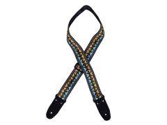 Colonial Leather Jacquard Guitar Strap Multi Coloured