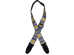 Colonial Leather Jacquard Guitar Strap Yellow