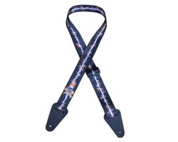 Colonial Leather Printed Web Strap - Lightning & Skull
