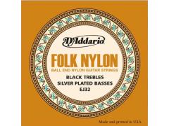 D'Addario Silver & Black Ball End 28-45 - EJ32