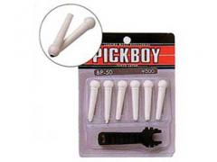 Pickboy Guitar Bridge Pin Set with Tool White