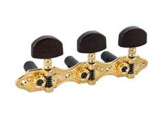 Schaller Classic Machine Heads HG1E Gold Ebony Button