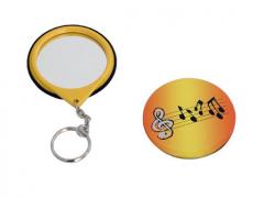 Key Ring with Mirror - Sunburst with Music
