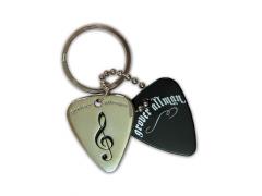 Grover Allman Guitar Pick Pendant Keyring - Treble Clef