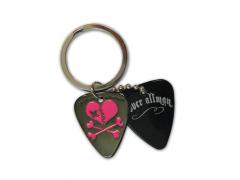 Grover Allman Guitar Pick Pendant Keyring - Broken Heart