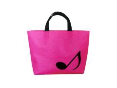 Music Carry Bag Short Pink with Quaver