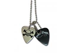 Grover Allman Guitar Pick Necklace - Skull and Crossbones
