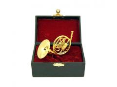 Miniature Brass French Horn Small