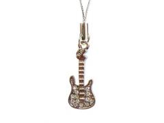 Mobile Phone Chain - Jewelled Guitar