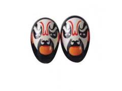 Egg Shakers Wood - Painted Face White