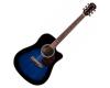 Aria ADW-01 Dreadnought AC/EL Guitar with Cutaway in Blue Shade Gloss Finish