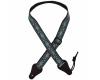 Colonial Leather Jacquard Ukulele Strap - Blue Trumpet Flower