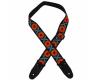 Colonial Leather Jacquard Guitar Strap Orange Daisy