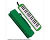 QM Musical 37-Key Melodica in Green with Bag