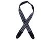 Colonial Leather Jacquard Guitar Strap Black