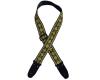 Colonial Leather Jacquard Guitar Strap Yellow Square
