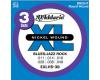 D'Addario XL 11-49 Blues/Jazz Rock Pack of 3 - EXL115-3D