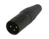 3 Pin Male XLR Connector Black