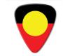 World Flag Series Guitar Pick - Australian Aboriginal Flag