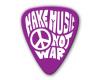 Themed Series Hippie Guitar Picks - Make Music Not War