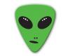 Themed Series Alien Guitar Picks - Green Alien Face