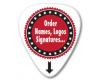 Custom Printed Pick Classic - Delrinex™ ISO Standard - One Colour, One Side