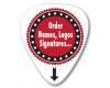 Custom Printed Pick Classic - Delrinex™ ISO Standard - One Colour, Two Sides