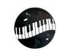Mug Mat Coasters Black Wavy Keyboard