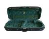 Double Violin Case Wood Shell Green Interior