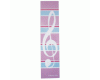 Bookmark Clefs & Stripes Pink