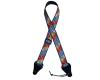 Colonial Leather Jacquard Ukulele Strap - Red Yellow Blue