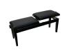 Piano Bench Duet Dual Adjustable Black