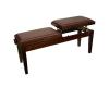 Piano Bench Duet Dual Adjustable Walnut