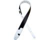 Colonial Leather Geniune Cow Hair Guitar Strap White Leather
