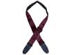 Colonial Leather Checker Guitar Strap Red & Black