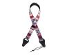 Colonial Leather Jacquard Ukulele Strap - Candy Stripe Red