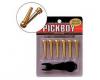 Pickboy Guitar Bridge Pin Set with Tool Brass