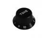 Pickboy Guitar Tone Knob Plastic S-Style Black