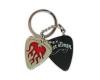 Grover Allman Guitar Pick Pendant Keyring - Flame