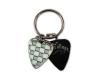 Grover Allman Guitar Pick Pendant Keyring - Checkerboard