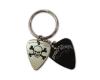 Grover Allman Guitar Pick Pendant Keyring - Skull & Crossbone