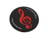 Badge - Black with Red Clef