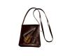 Music Shoulder Bag Brown with Guitar Design