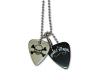 Grover Allman Guitar Pick Necklace - Skull and Crossbones