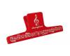 Music Paper Clip Large Red with Music Score