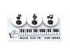 Music Clip Set of 3 White