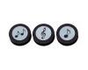 Music Clip Round with Magnet Set of 3 Black