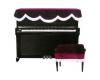 Piano Cover - Upright Top in Burgundy