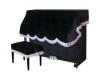 Piano Cover - Upright Half in Black